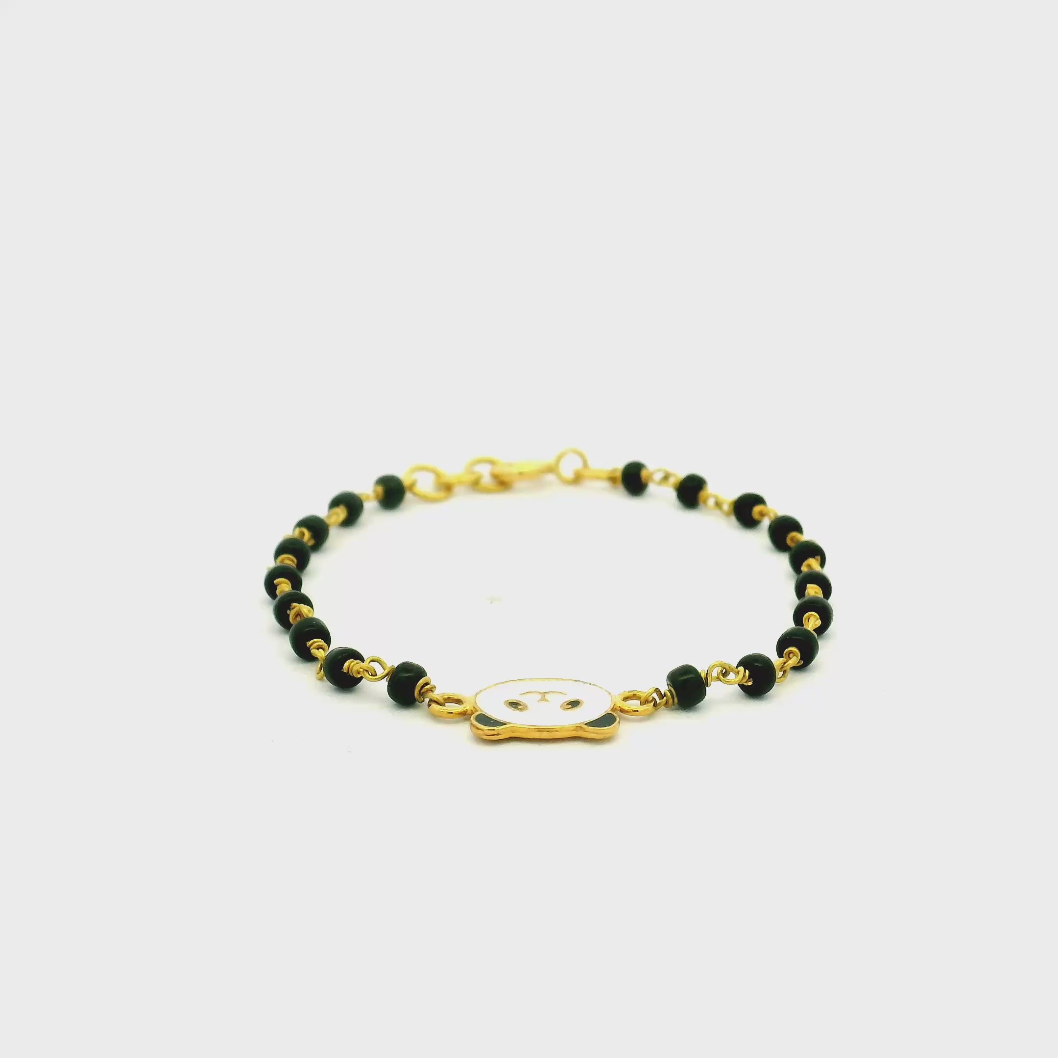 Cutsie Panda Gold Bracelet for Kids