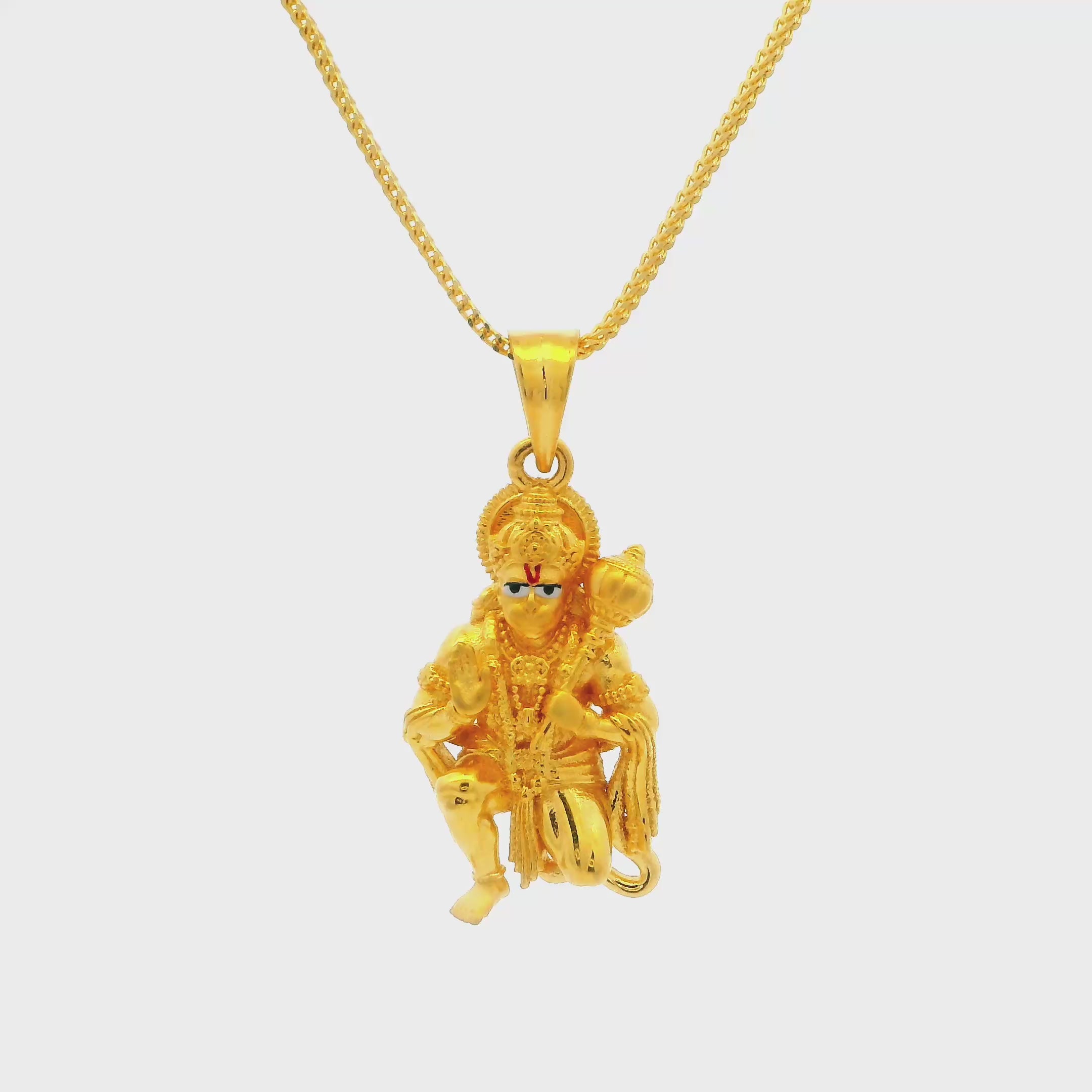 Robust 22K Gold Hanuman Locket for Men