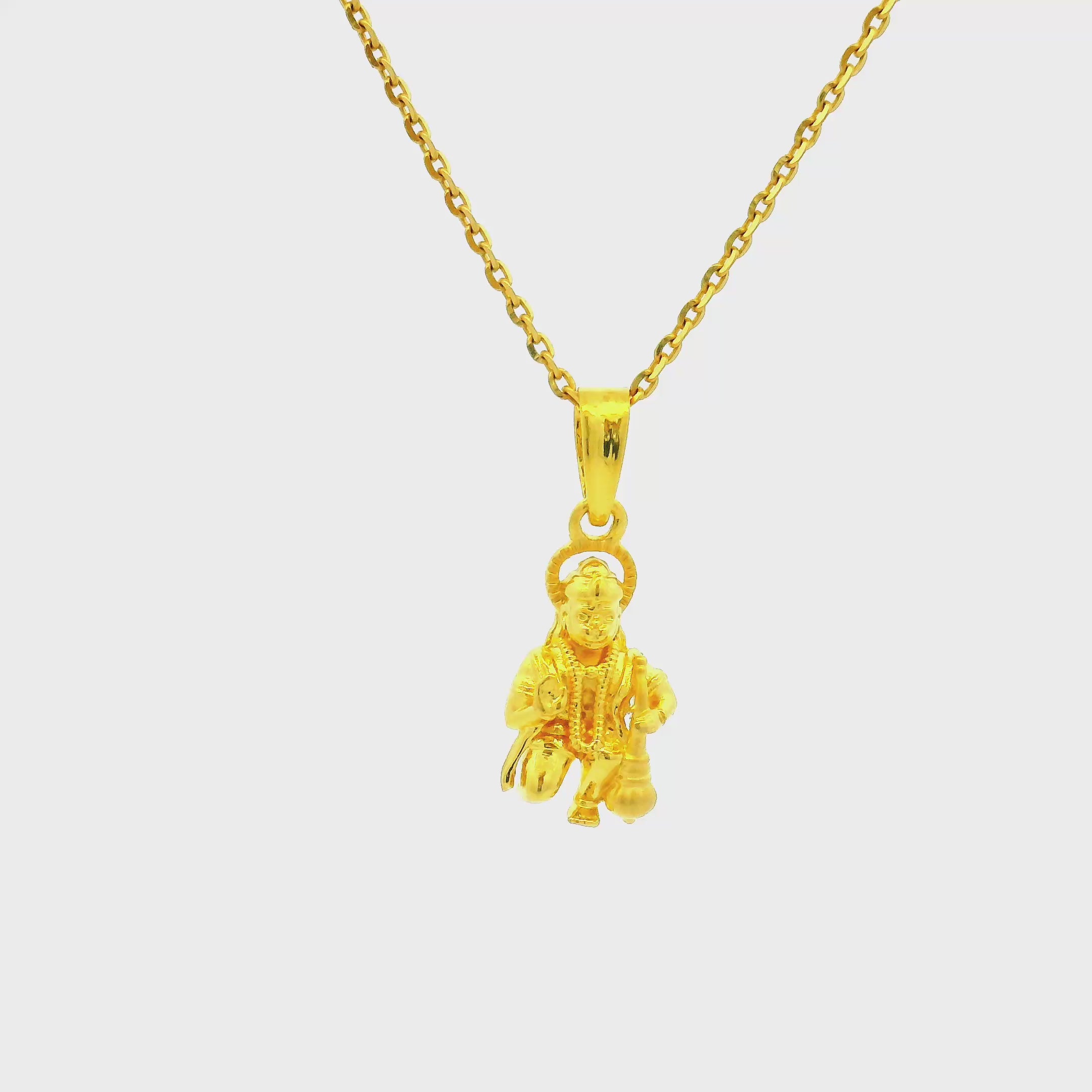 Divine 18K Gold Hanuman Locket for Men