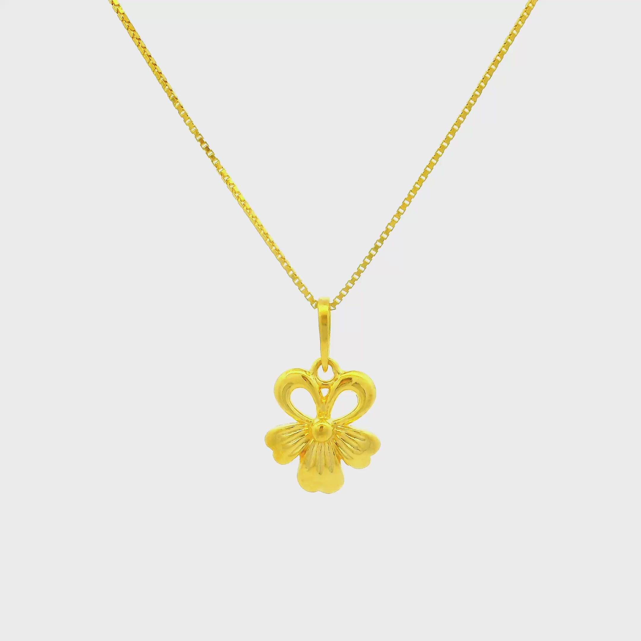 Graceful Blossom Gold Pendant