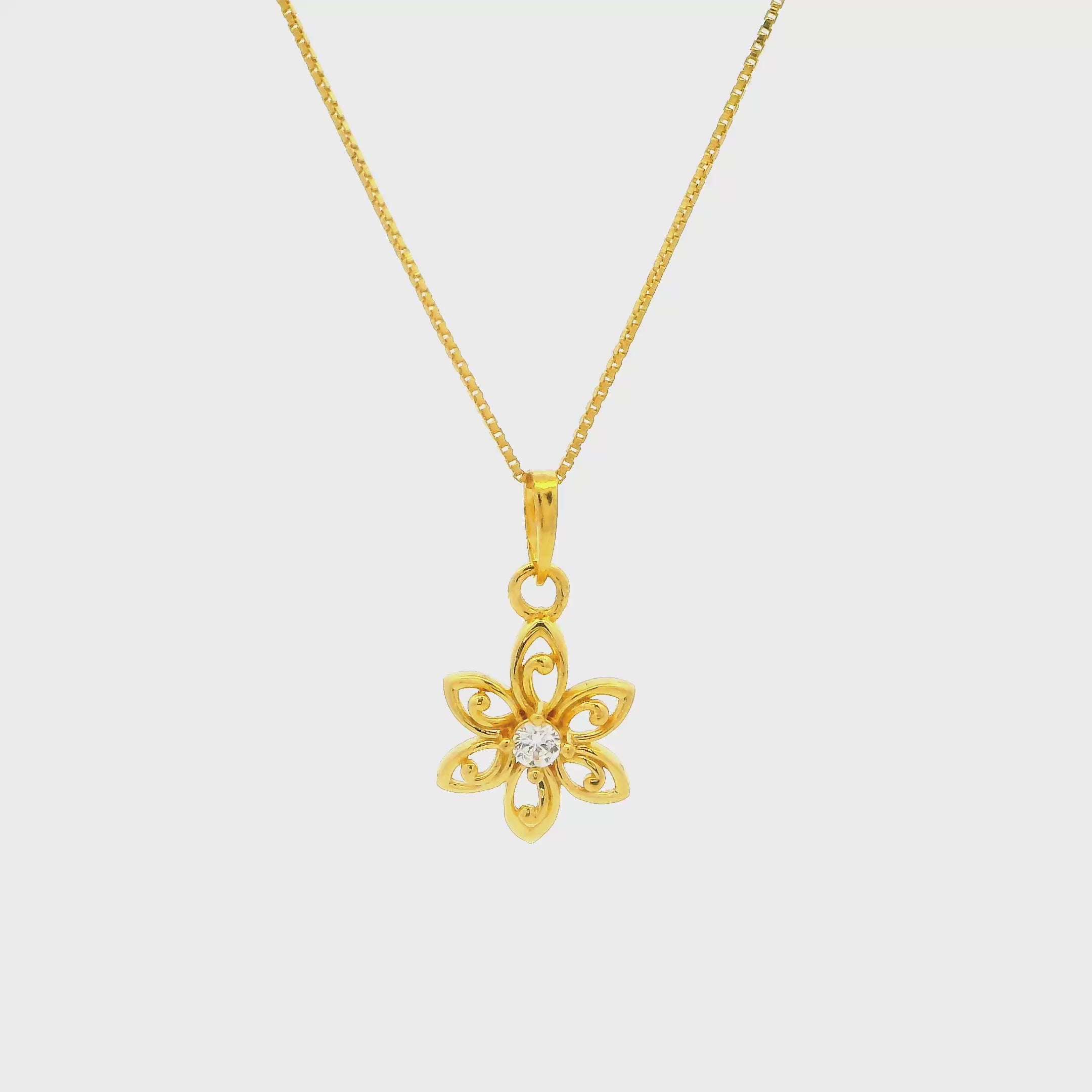 Sunshine Flora Gold Pendant