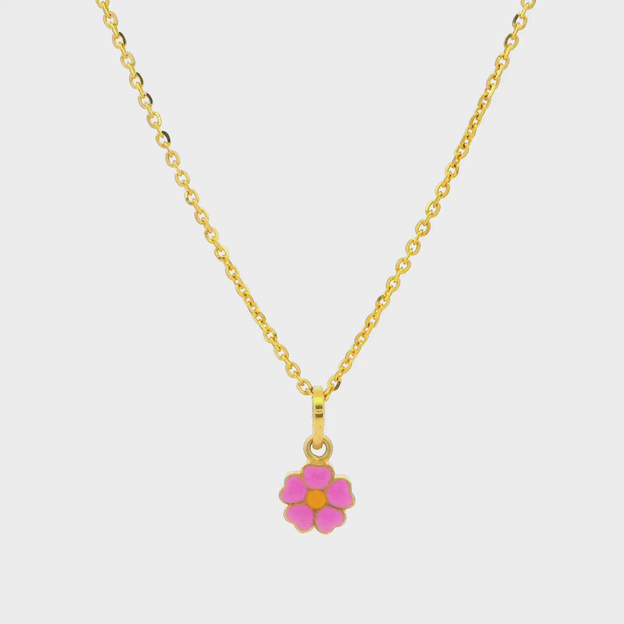 Cherry Bloom Gold Locket for Kids