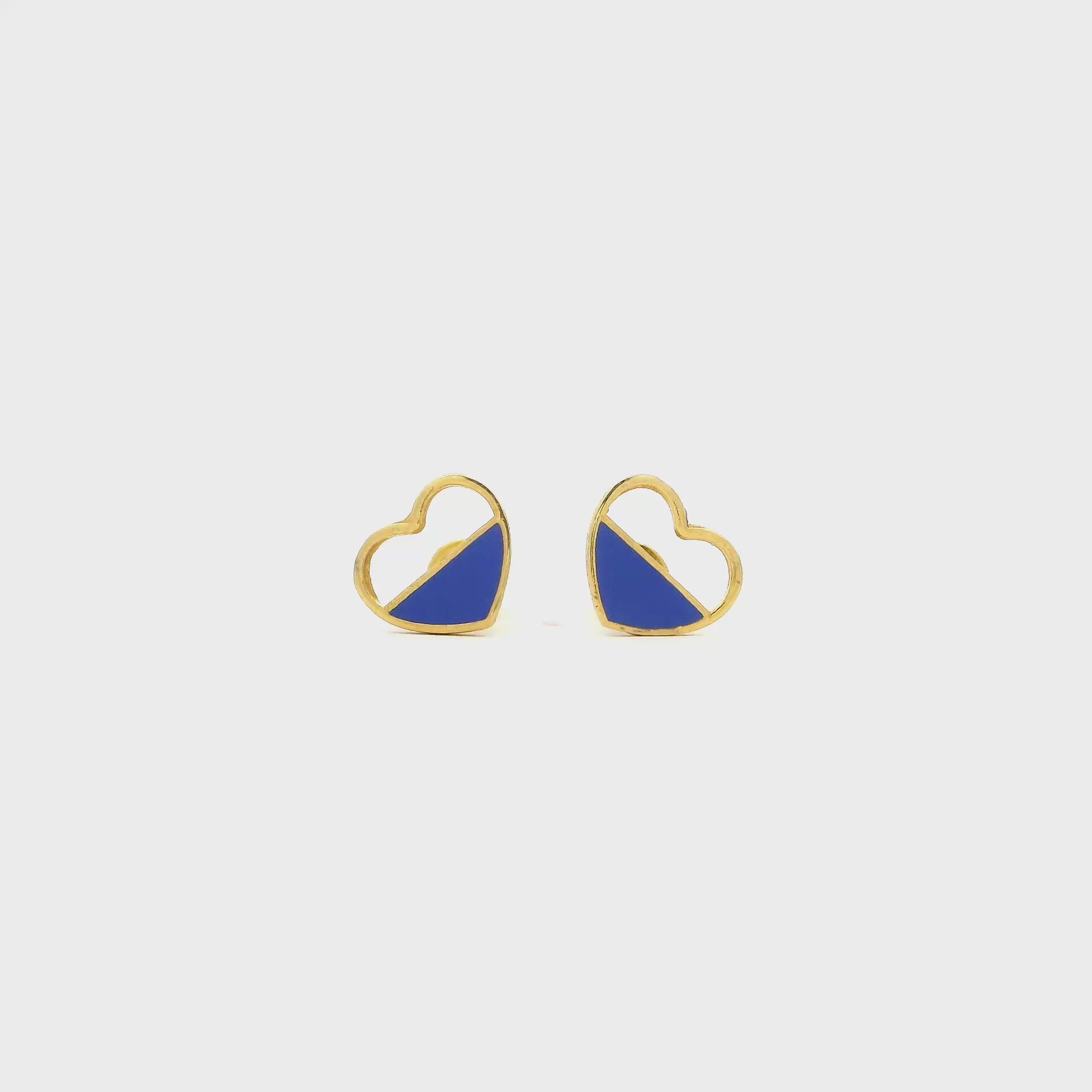 Charming Hearts Gold Earrings for Kids