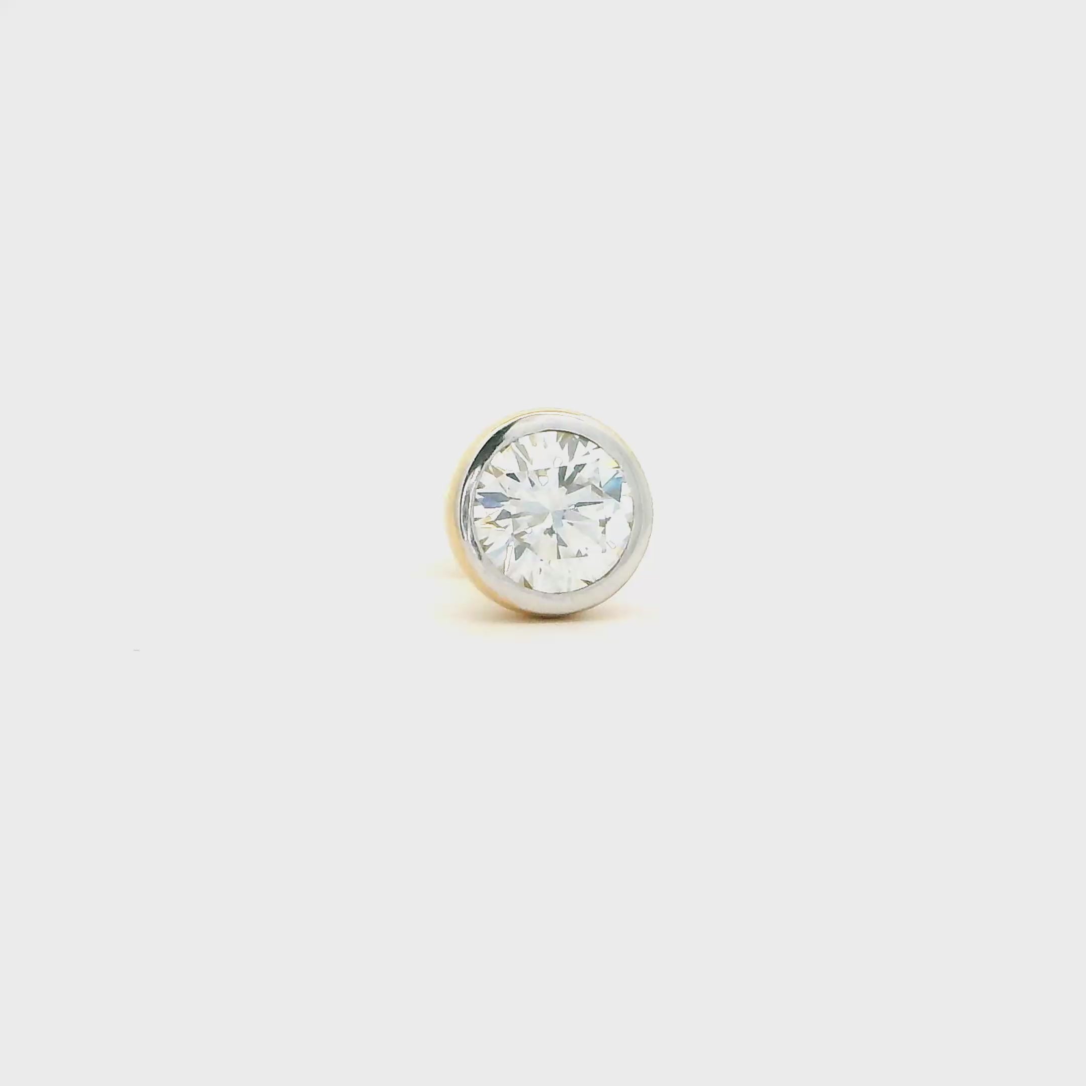 14K Lab Grown Diamond Stud For Men