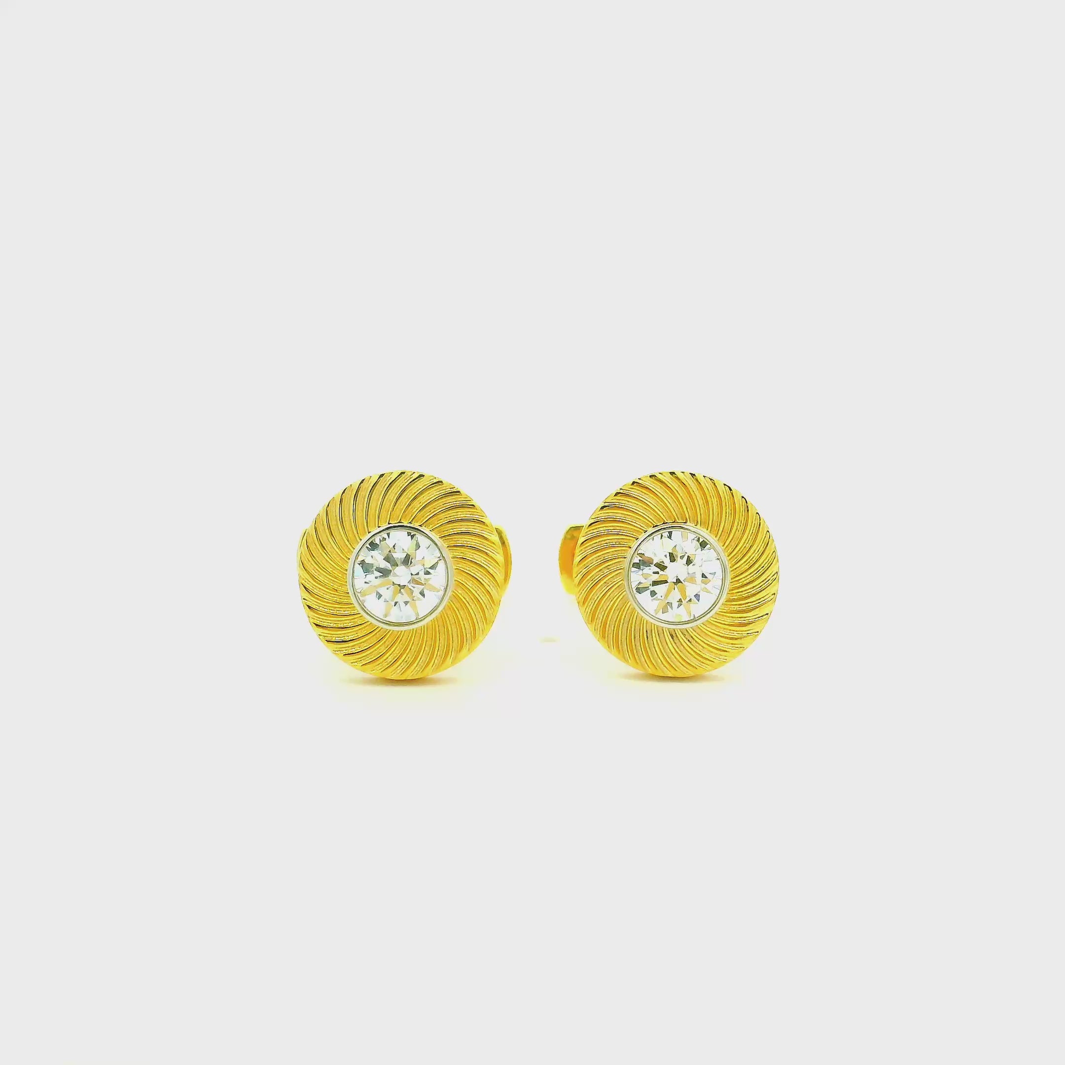 Modest Swirl Gold Cufflinks