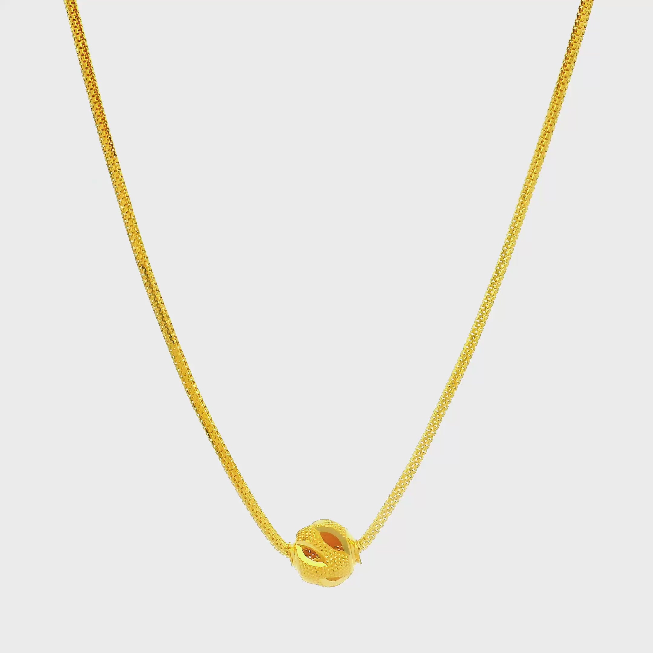 Gleaming Sphere Gold Chain