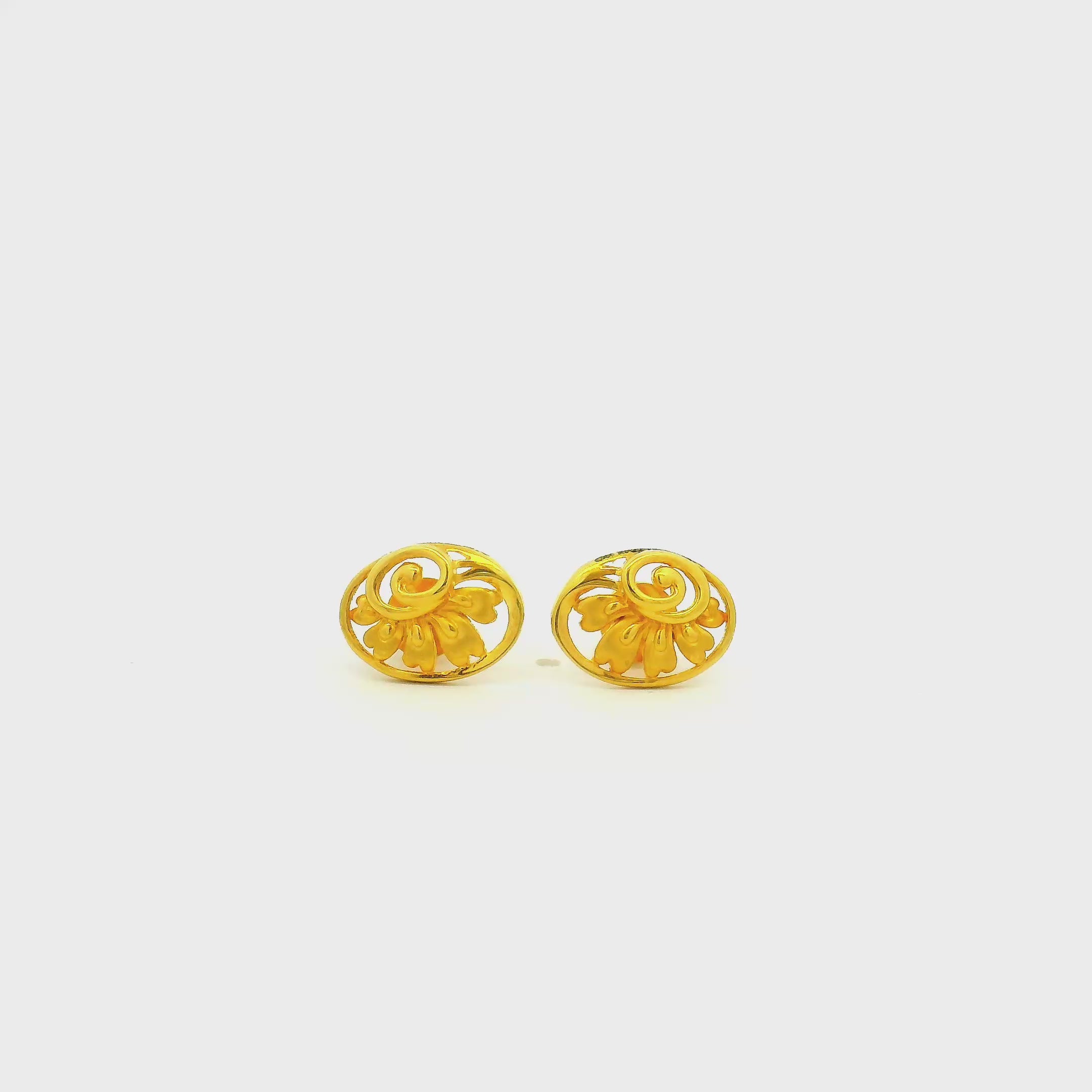 Ritzy Glow Gold Earrings for Women