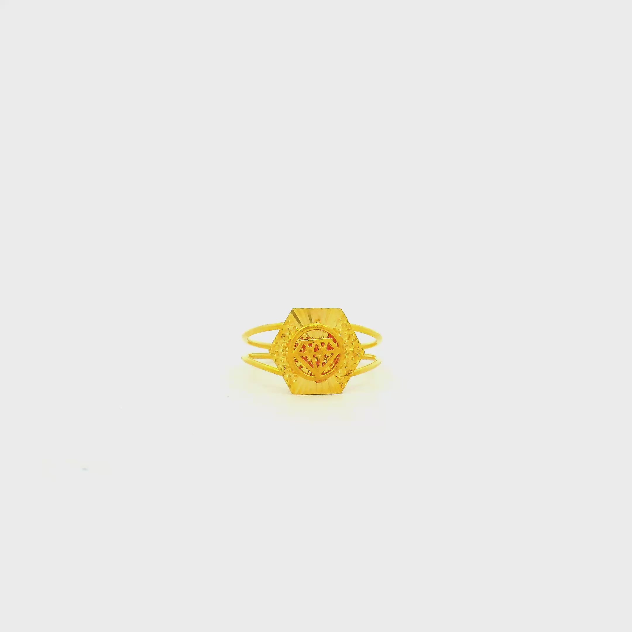 Charming Bud Gold Kids Ring