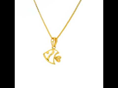 Gold Fish Charm 14K Pendant 14K