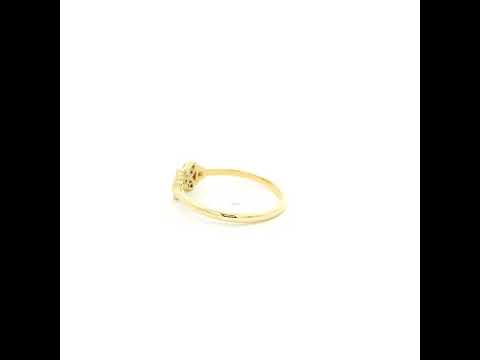 Mesmeric Shine Diamond Clover Ring 9K