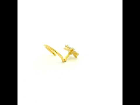Sparkling Bloom Gold Nose Pin