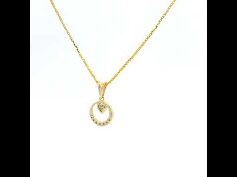 Soft Radiance 14K Diamond Pendant