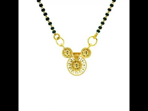 Charming Radiance Oval 18K Gold Mangalsutra Pendant