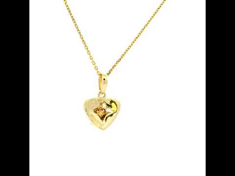 Lustrous Gleam 9K Diamond Heart Pendant