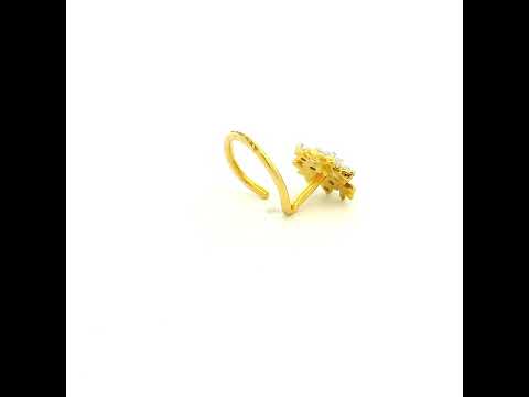 Sparkling Charm Gold Nose Pin