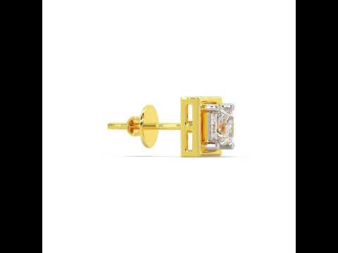 Mini Dazzle 18K Mens Gold Studs