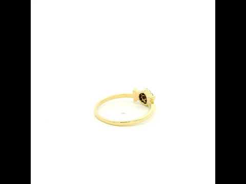Gleaming Grace 9K Diamond Orb Ring