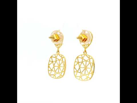 Posh Enigmatic 18K Women Gold Earrings