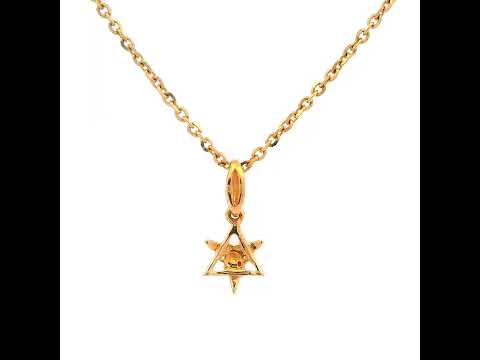 Dainty Trigonal Charm Gold Pendant