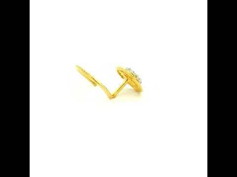 Sparkling Orb Gold Nose Pin