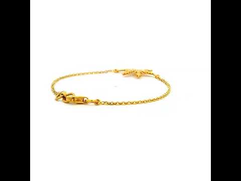Golden Snowflake Charm Bracelet