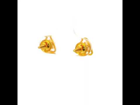 Triangle Of Grace Gold Earrings