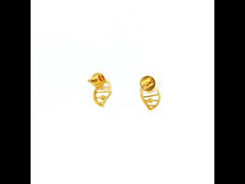 Fancy Twirl Gold Studs