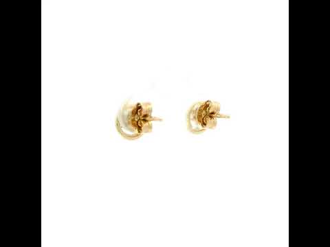 Glittering Blossom 9K Diamond Studs
