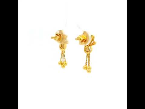 Posh Glimmer Gold Earrings for Women