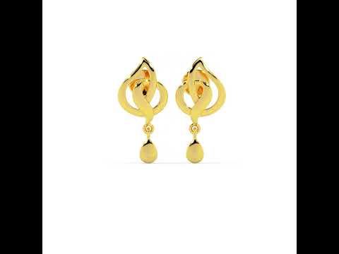 Novel Enigmatic 18K Gold Danglers