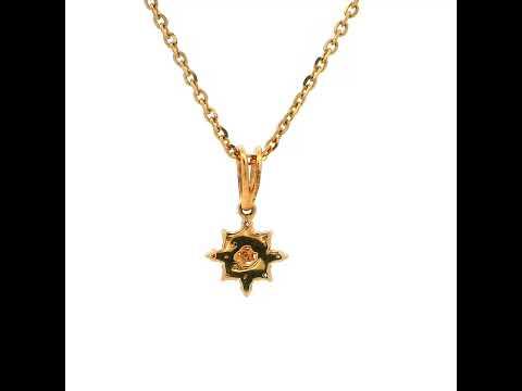 Splendid Dazzle Blossom Gold Pendant