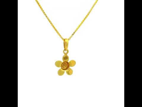 Blooming Gold Floral Pendant