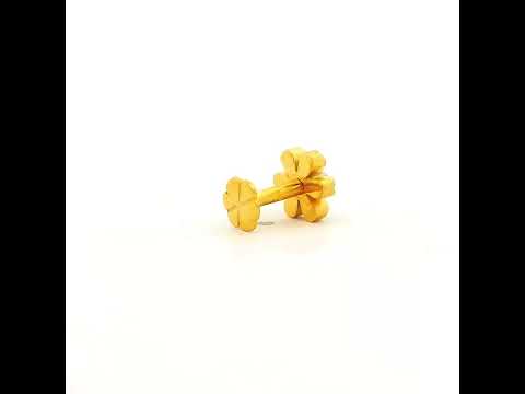 Gleaming Cherry Blossom Gold Nose Screw