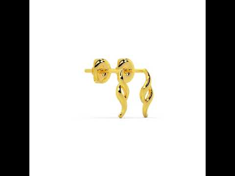 Novel Twirl 22K Gold Studs