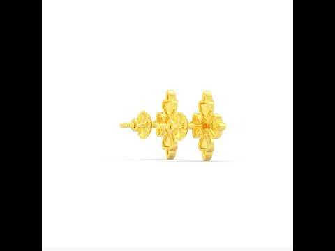 Light Bloom 22K Gold Studs