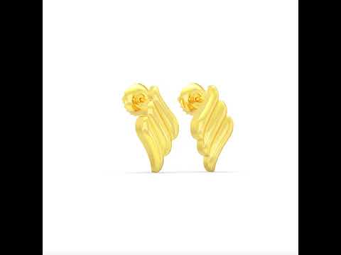Magnetic Twirl 22K Gold Studs