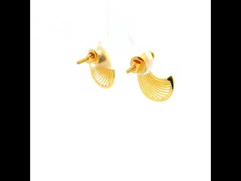 Riveting Glow Gold Studs for Women
