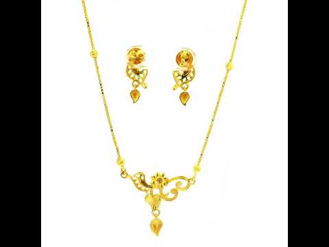 Rosy Magic Gold Necklace Set
