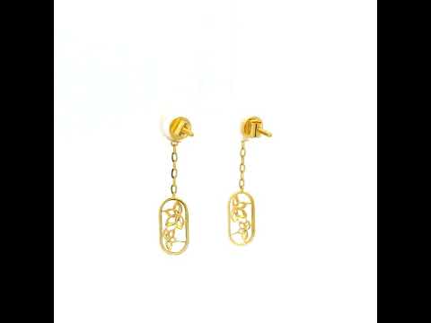 Chic Glow 14K Gold Danglers