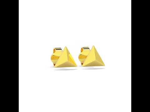 Modest Trigonal Glow Gold Studs