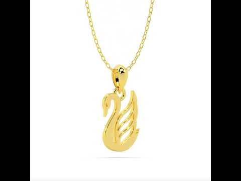 Royal Swan Pendant in Gold