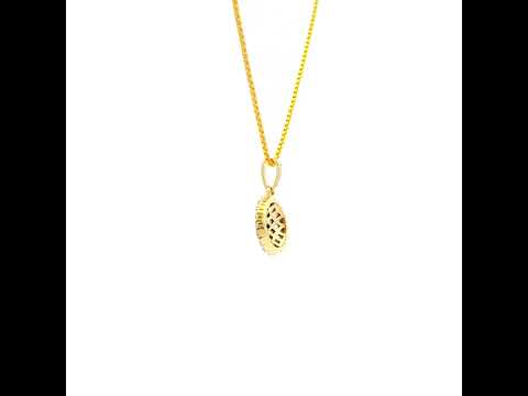 Gleaming Lustre 9K Diamond Pendant