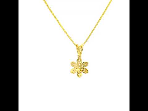 Dazzling Blossom Gold Pendant