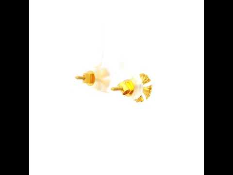Chic Floral Gold Studs