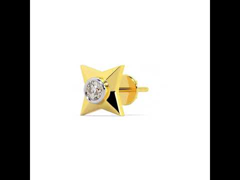 Starlit 18K Gold Studs for Men