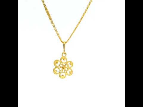Blossom Charm Gold Pendant