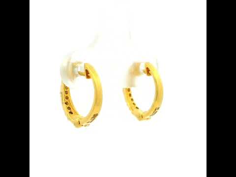 14K Golden Slender Hoops