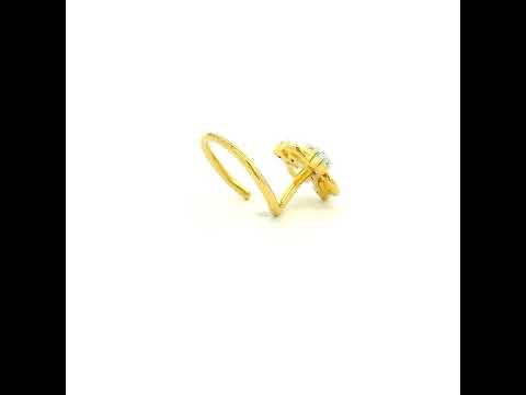 Trigonal Dazzle Gold Nose Pin