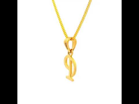 Precious "P" Letter Gold Pendant