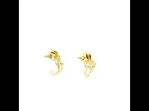 Enticing Dainty 14K Diamond Hoops